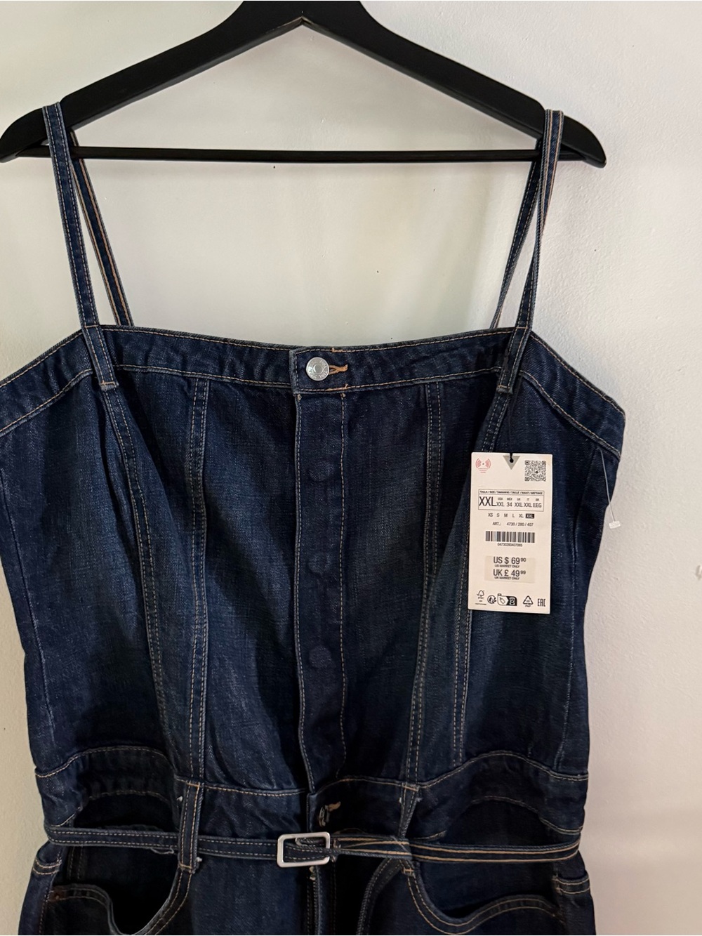 Zara Dark Blue Denim Jumpsuit - Picture 5 of 15